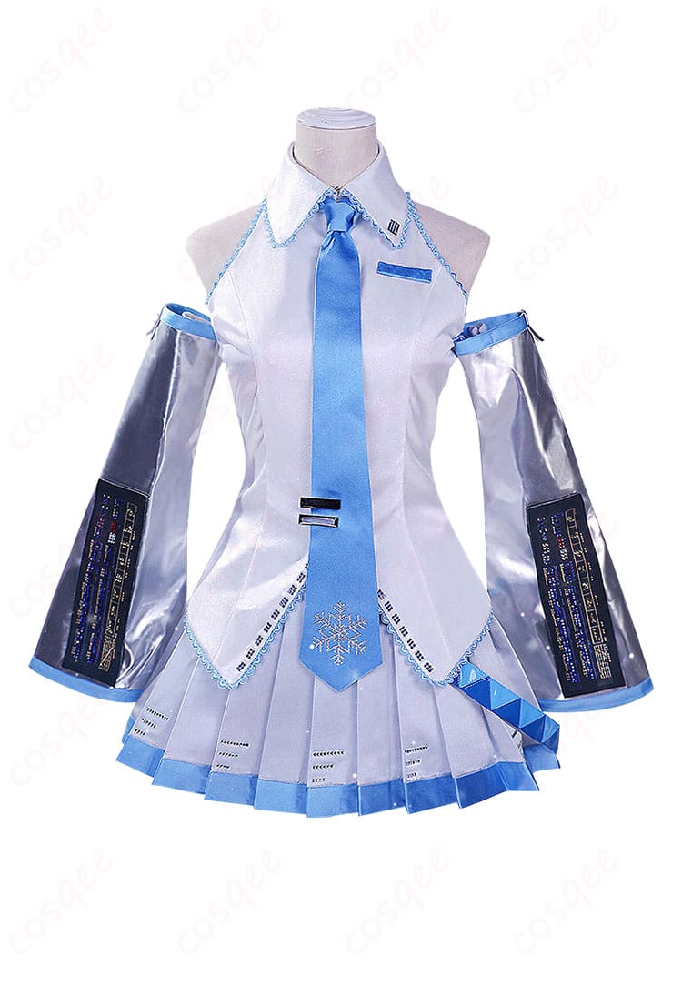 商品正面画像 - 初音ミクの雪ミク2010コスプレ衣装の正面写真。高い再現度でデザインされています。