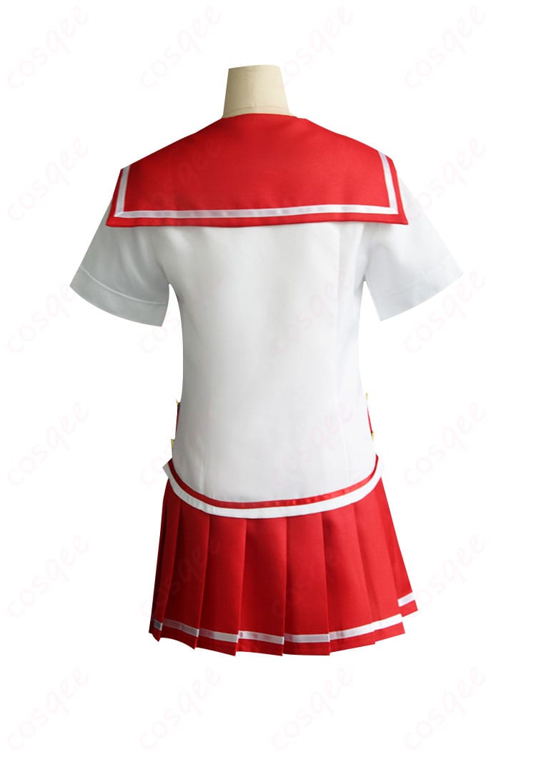 シャーロット 乙坂歩未 コスプレ衣装 背面図、後ろ姿の全体像。