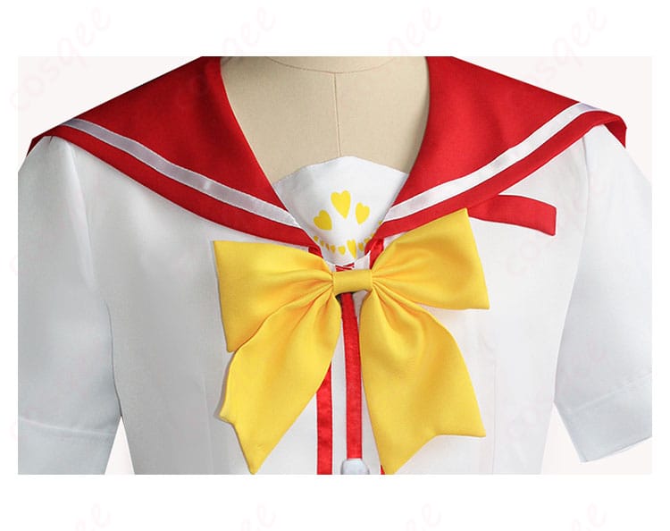シャーロット 乙坂歩未 コスプレ衣装 蝶結び装飾ディテール、細かい装飾が特徴。