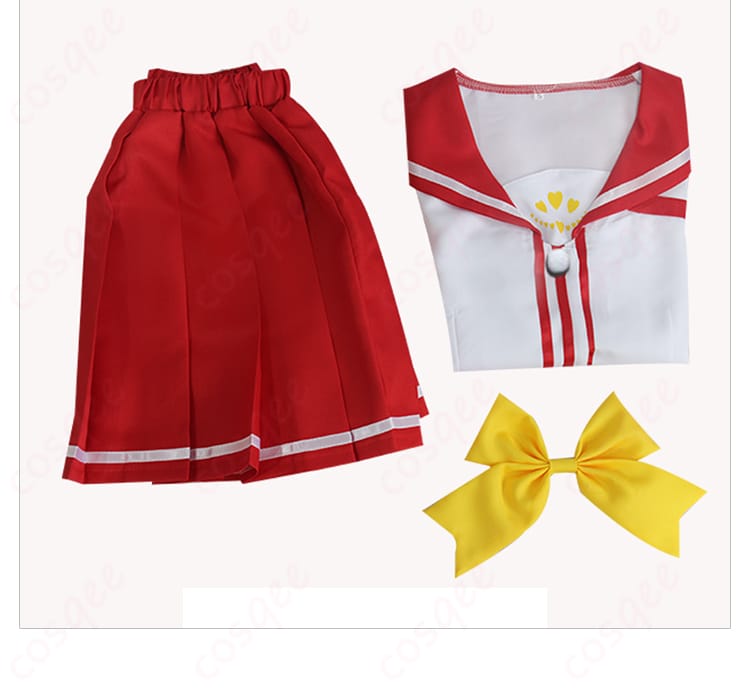 シャーロット 乙坂歩未 コスプレ衣装 セット内容、トップス、スカート、スカーフの詳細。