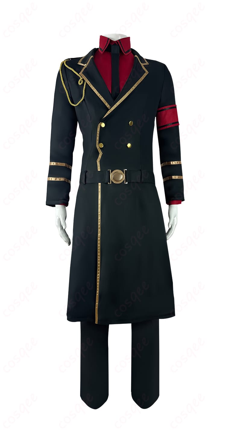 ミラのコスプレ衣装の正面写真。細部まで忠実に再現されたデザインで、アニメファンに最適なアイテムです。