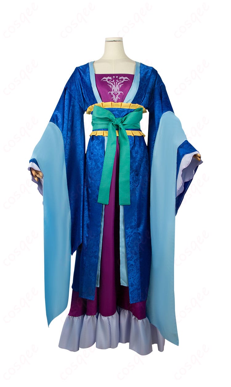 商品正面画像。梨花妃のコスプレ衣装が鮮明に映し出された正面からのビュー。忠実なデザイン。