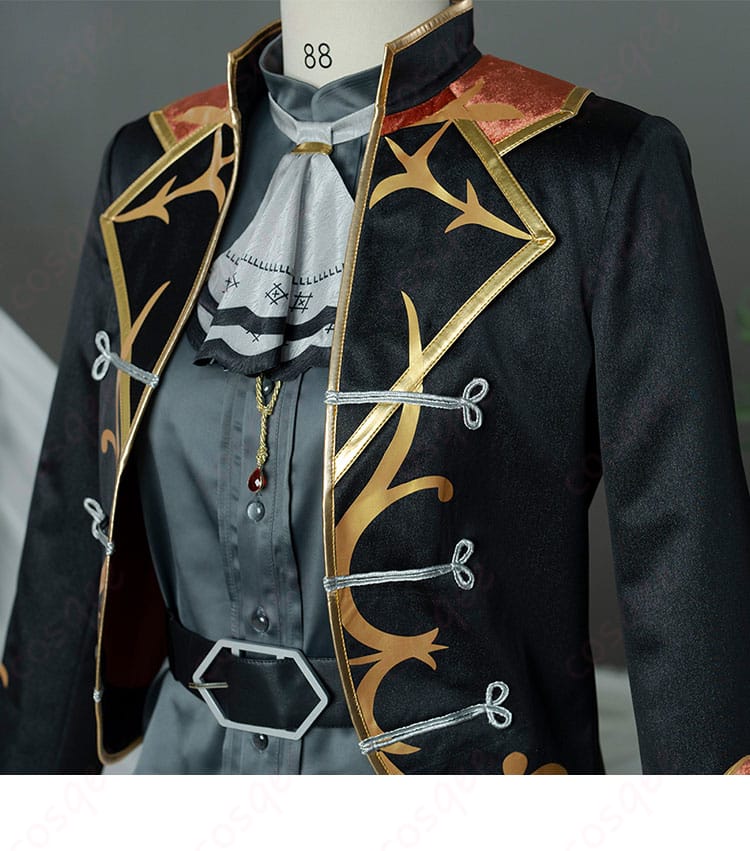 外套衣襟装飾ディテール、エデンユニット衣装の上品な襟デザイン【コスプレ】。