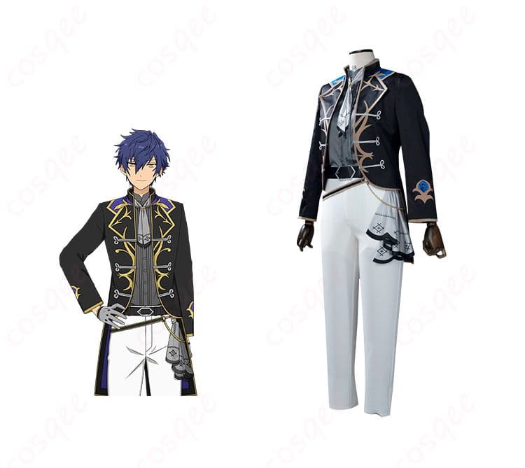 商品正面とキャラクターの画像 - 漣ジュン・七種茨のEdenユニットコスプレ衣装の正面イメージ。コスプレ衣装の細部まで忠実に再現されています。