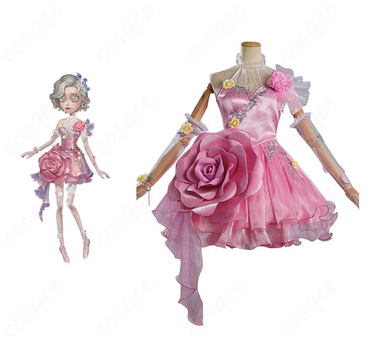 商品正面とキャラクターの組み合わせ写真|IdentityV 踊り子 マルガレータ・ツェレ コスプレ衣装