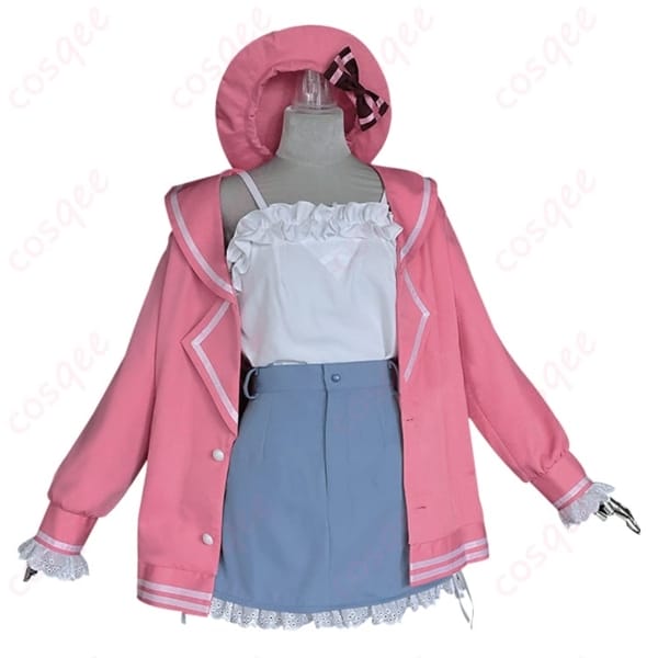 ブルーアーカイブ 浅黄ムツキのゲヘナ学園コーデを軽快に再現するコスプレ衣装