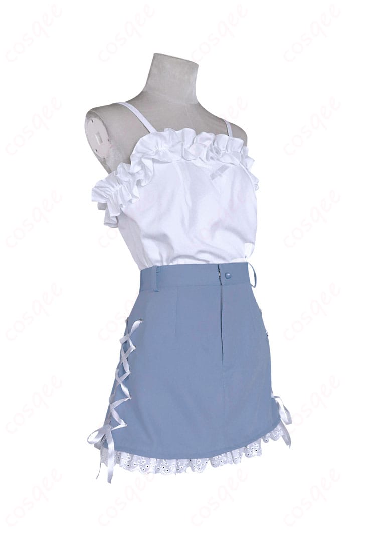 内搭服の正面細部 『ブルーアーカイブ』浅黄ムツキ コスプレ衣装、内装ディテールにこだわり