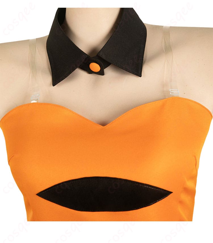 アオリ ハロウィンVer. コスプレ衣装 服装の襟のディテール スプラ3 コスプレ衣装