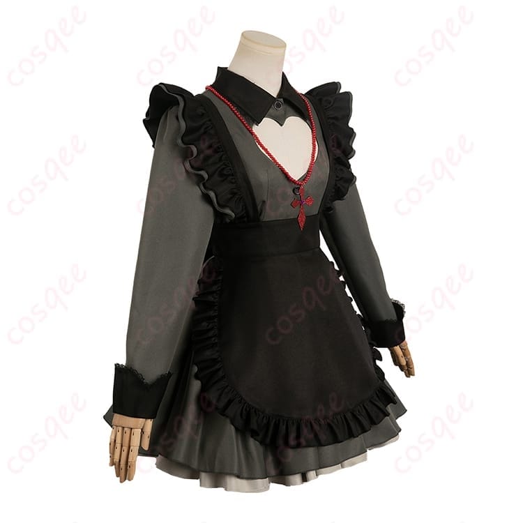 推しの子 星野ルビー 吸血鬼メイド コスプレ衣装 ダーク可愛い黒ワンピでイベント映え - 2枚目の画像