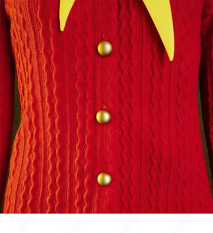 ペルソナ4 天城雪子 コスプレ衣装 服の門襟装飾のディテール