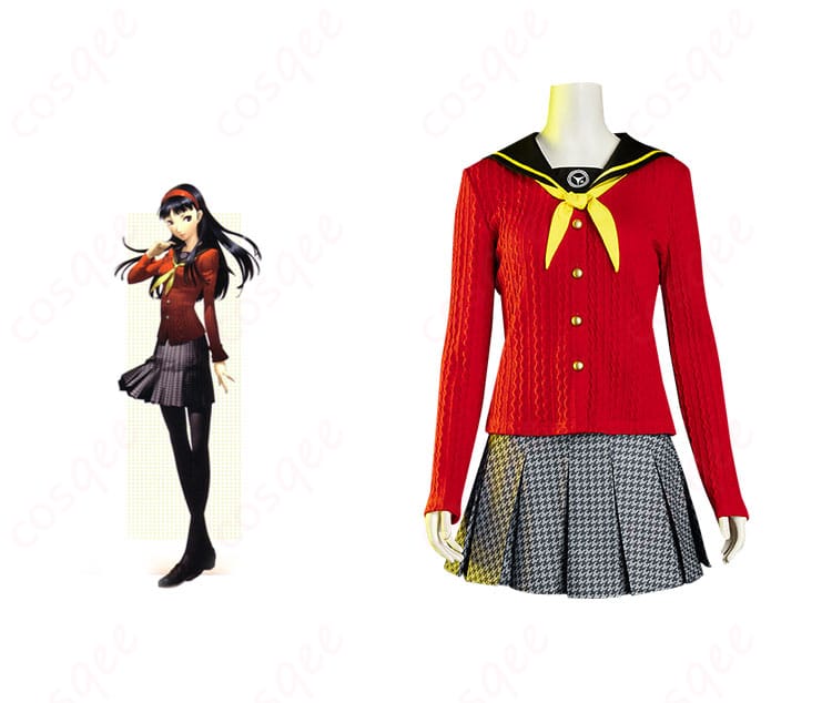 ペルソナ4 天城雪子 コスプレ衣装 正面とキャラクターのコラボレーション画像