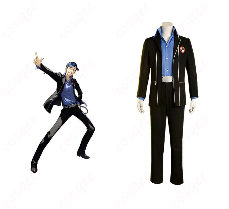 ペルソナ3 伊織順平 コスプレ衣装 制服版 - 作品キャラクターとの比較写真