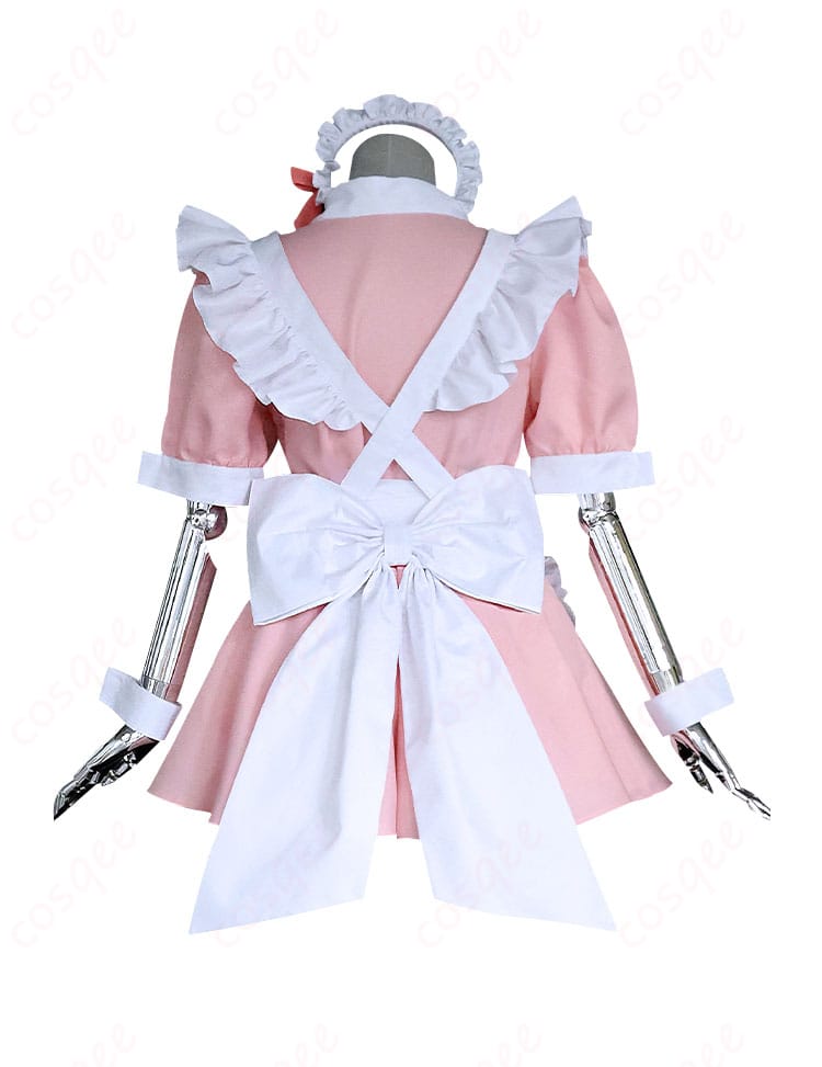 ブルーアーカイブ 下江コハル メイド服 コスプレ衣装の背面画像。リアルなデザインと美しい仕上がり。