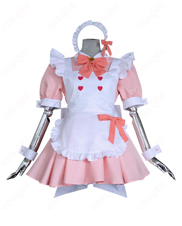 ブルーアーカイブ 下江コハル メイド服 コスプレ衣装の正面画像。高品質で忠実再現されたコスプレ衣装。