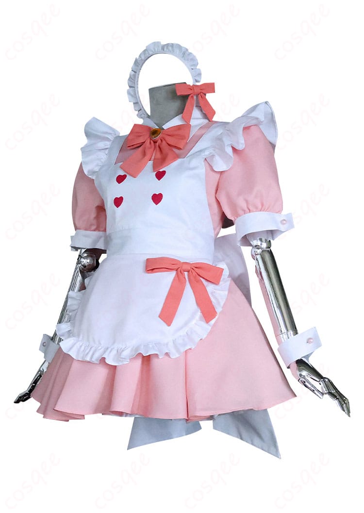 ブルーアーカイブ 下江コハル メイド服 コスプレ衣装の側面画像。着心地の良さとディテールが特徴。