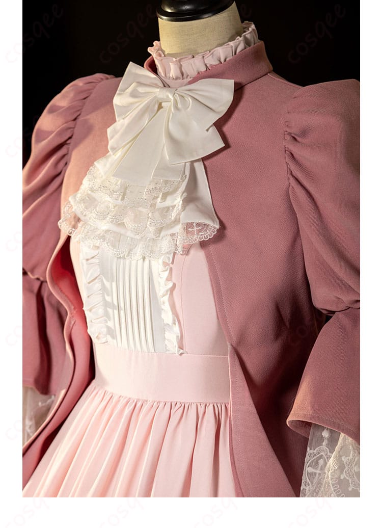 「ヴィクトリカ・ド・ブロワ コスプレ衣装 蝶結び装飾細部。精密なデザインで魅力的」