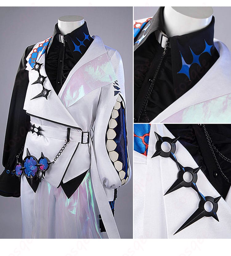 領口、衣領服装装飾細節図。衣装の襟の装飾、細部まで再現されたディテールが魅力的。