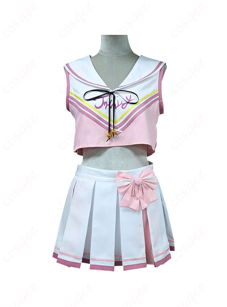 ブルーアーカイブ 下江コハル チアリーダー コスプレ衣装 正面図 高忠実度再現