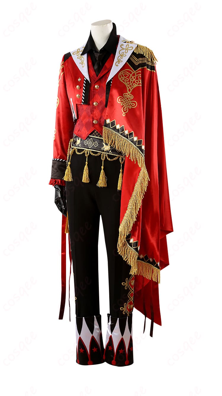 エース・トラッポラ コスプレ衣装左側面のディテール。キャラクターらしい特徴的なデザインをしっかりと表現。