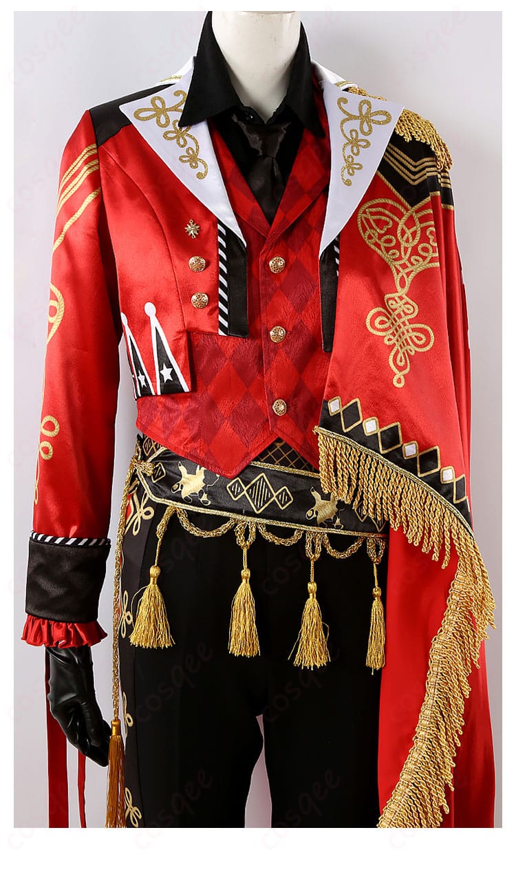 エース・トラッポラのコスプレ衣装(プレイフル・ドレス)の装飾ディテール。精緻な刺繍や装飾がポイント。