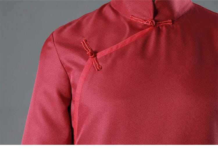 NARUTO -ナルト- 我愛羅 コスプレ衣装 斜襟の留め具ディテール - 斜襟デザインの特長的なボタン装飾。