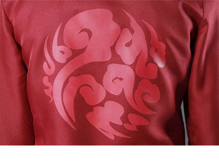 NARUTO -ナルト- 我愛羅 コスプレ衣装 背面ディテール - 背中の装飾と細部の仕上げが際立っています。