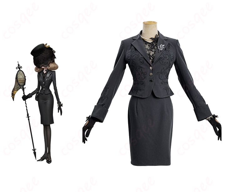 IdentityV 昆虫学者 メリー・プリニウス コスプレ衣装 正面とキャラクターのコスプレ合わせ画像