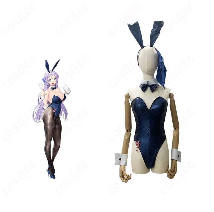 NIKKE フォルクヴァン バニーガールコスプレ衣装 モイストラビット 役柄との組み合わせ写真 高忠実度再現、コスプレファン必見!