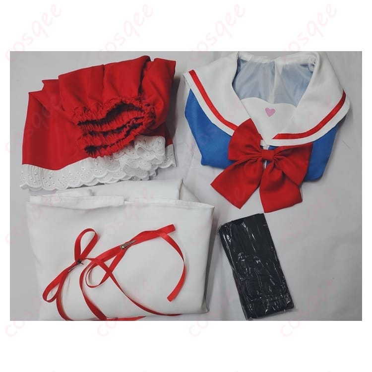 いろとりどりのセカイ 階堂真紅 コスプレ衣装 赤黒クラシカルで写真映えする学園コートセット - 5枚目の画像