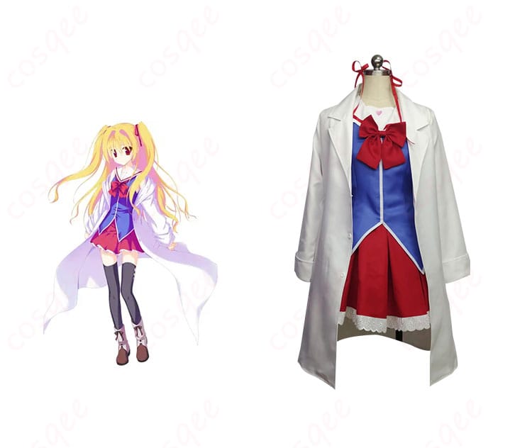 階堂真紅 コスプレ衣装 正面全身とキャラクター比較画像。高再現度の衣装をぜひご確認ください。