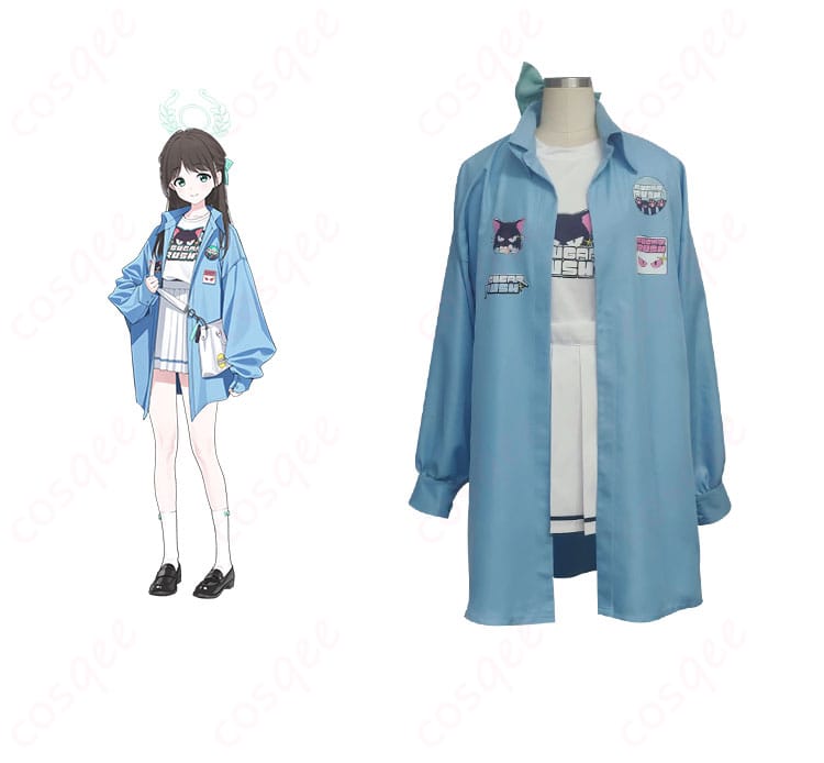 ブルーアーカイブ 栗村アイリ コスプレ衣装 バンド「シュガーラッシュ」衣装 役柄との一体感を感じる正面画像。高い再現度とリアルなディテールが特徴です。