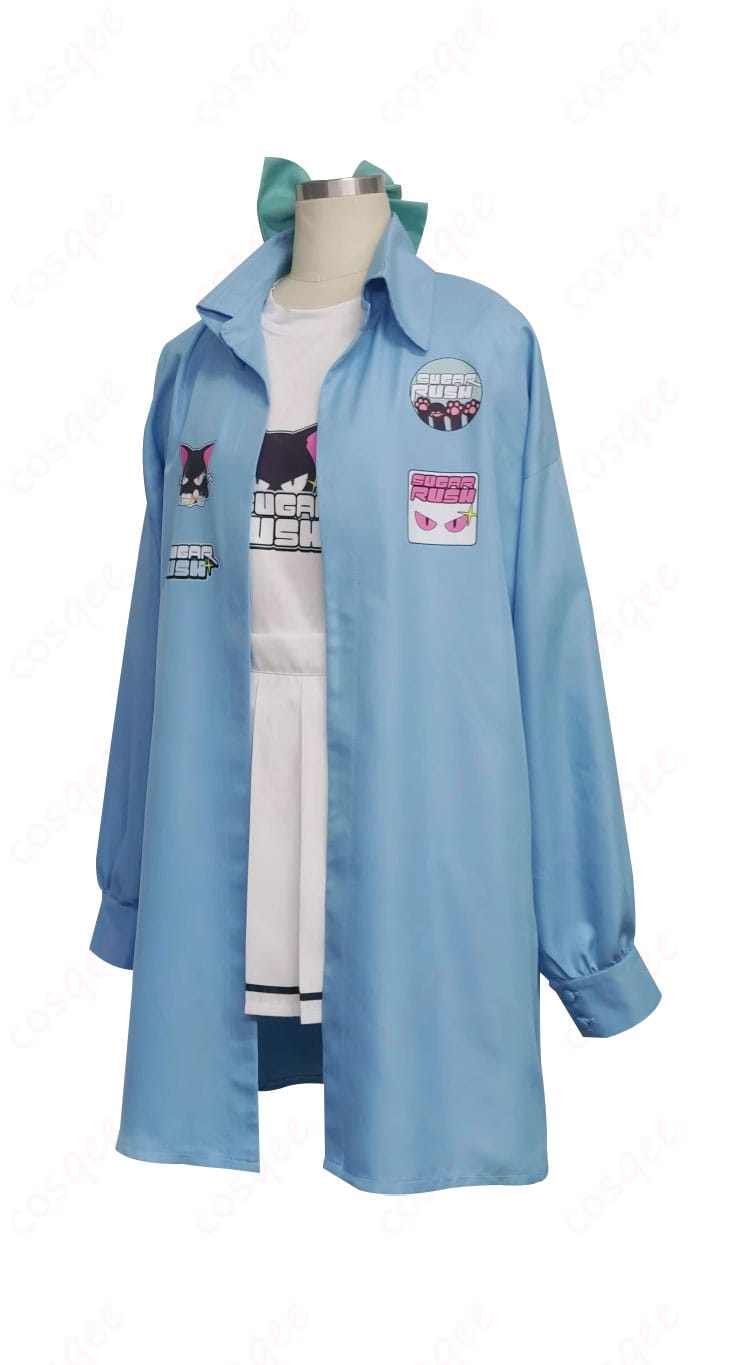 ブルーアーカイブ 栗村アイリ コスプレ衣装 バンド「シュガーラッシュ」衣装 側面のディテール。デザインが美しい、快適な着心地。
