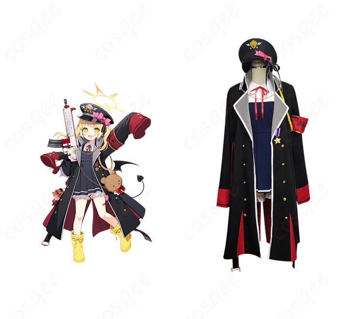 ブルーアーカイブ 丹花イブキ コスプレ衣装 商品正面とキャラクターとのコラボ画像。忠実再現された衣装をチェックしよう!