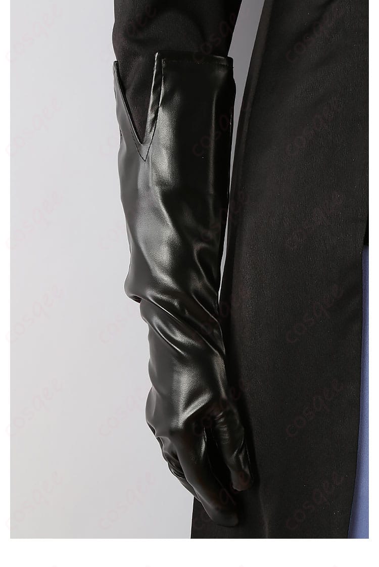 手袋の装飾ディテール。手袋の素材感やデザインがリアルに写し出され、キャラクターの特徴を強調。