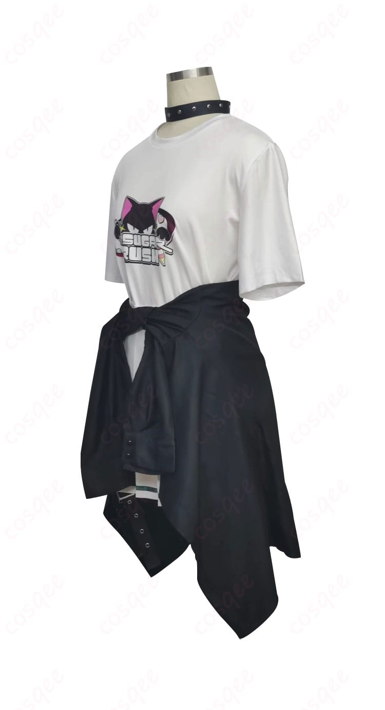 商品側面から見たシュガーラッシュコスプレ衣装。衣装のサイドデザインやフィット感をしっかりとご覧いただけます。コスプレイベントにぴったり!