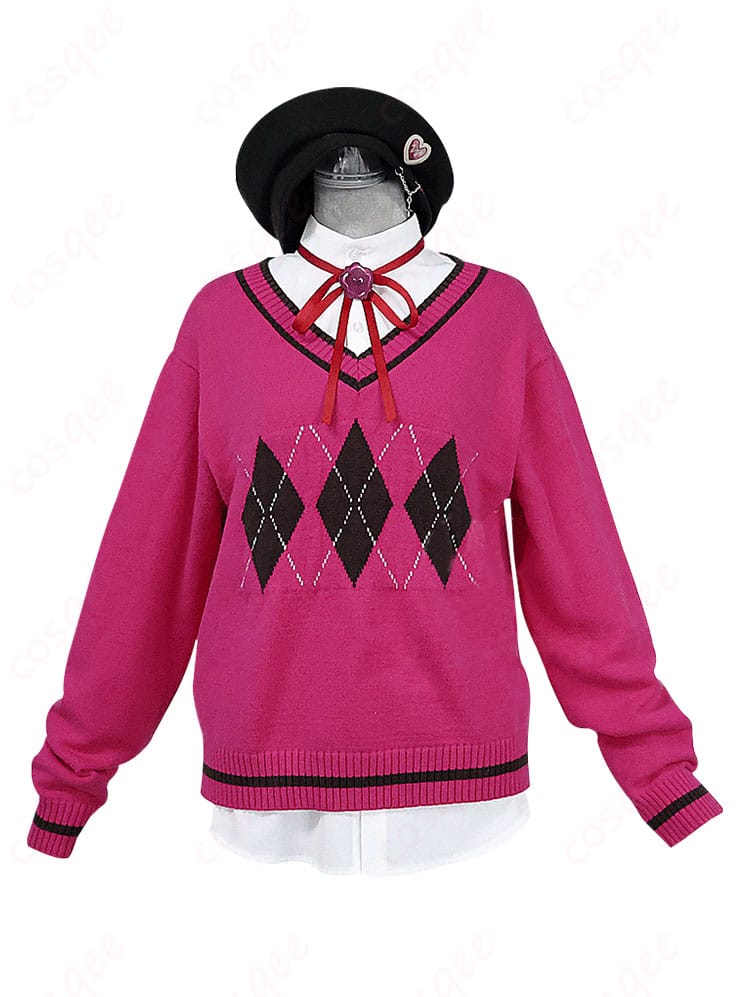 青柳冬弥 コスプレ衣装 内搭毛衣の前面のデザイン詳細、寒い季節にも対応可能なアイテムです。