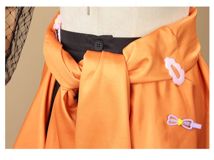 腰间装饰细节、コスプレ衣装のウエスト部分のデザイン、調香師衣装の特長