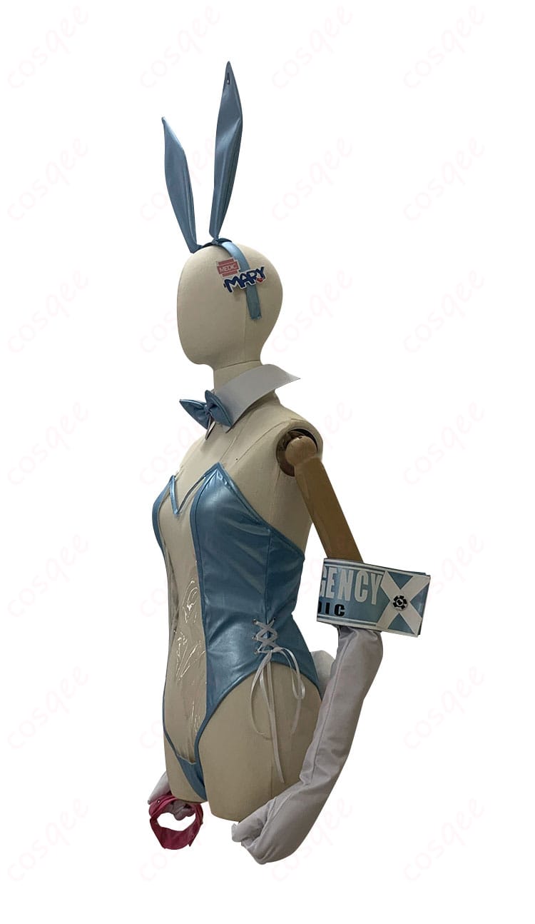 「メディカルラビット」バニーガール衣装の左側から見たデザイン。特徴的なラインとフィット感が際立っています。