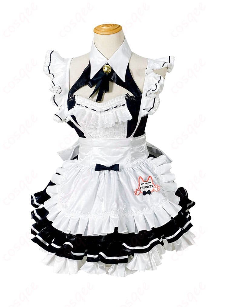 アンカインド・メイドコスプレ衣装(プリバティ)正面のディテール、メイド服の美しい仕上がり