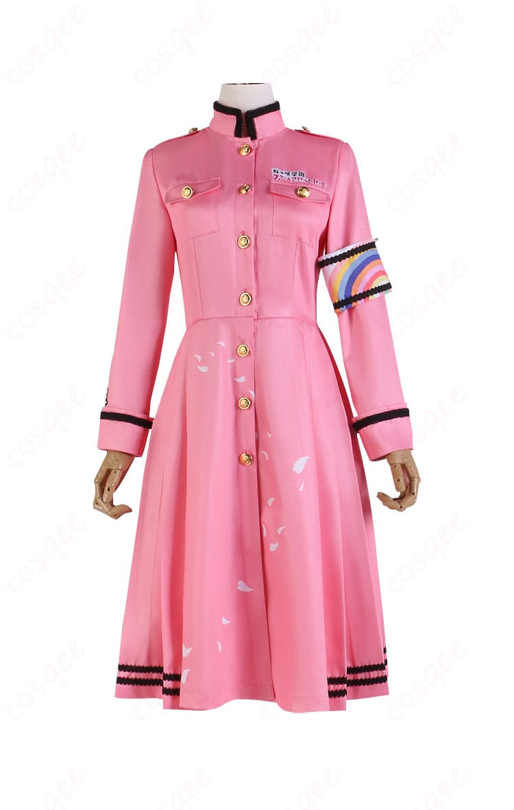 中須かすみのコスプレ衣装の正面写真。ディテールまでこだわり抜かれたデザイン。