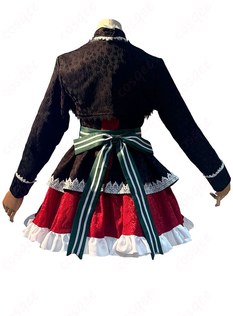 中二病 小鳥遊六花 コスプレ衣装 クリスマス衣装の背面画像。背部蝶結びが特徴的なデザイン。