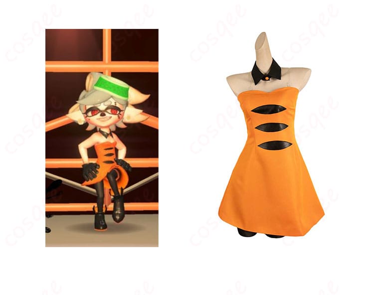 商品正面とホタルキャラクターのコスプレ衣装の組み合わせ画像 - 高品質なスプラ3ホタルのコスプレ衣装