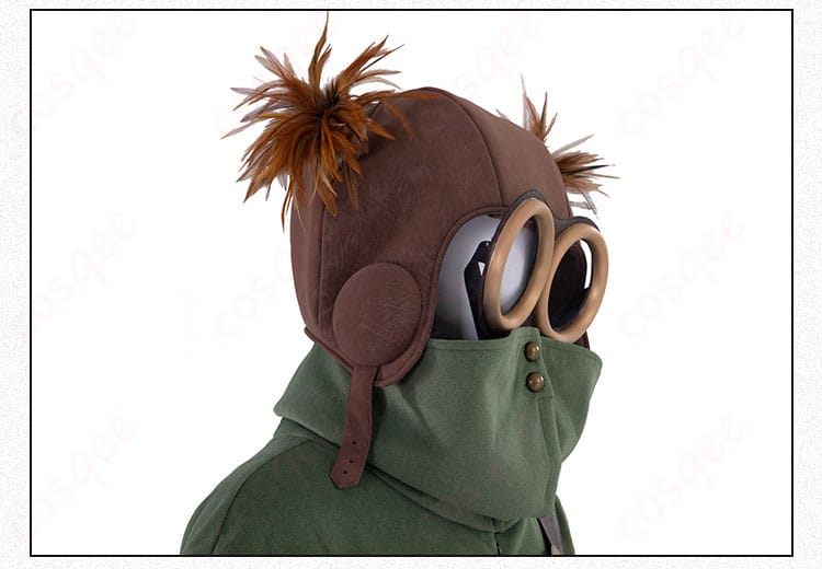 ALONEコスプレ衣装のヘルメットの側面装飾。リアルなデザインを強調した部分。