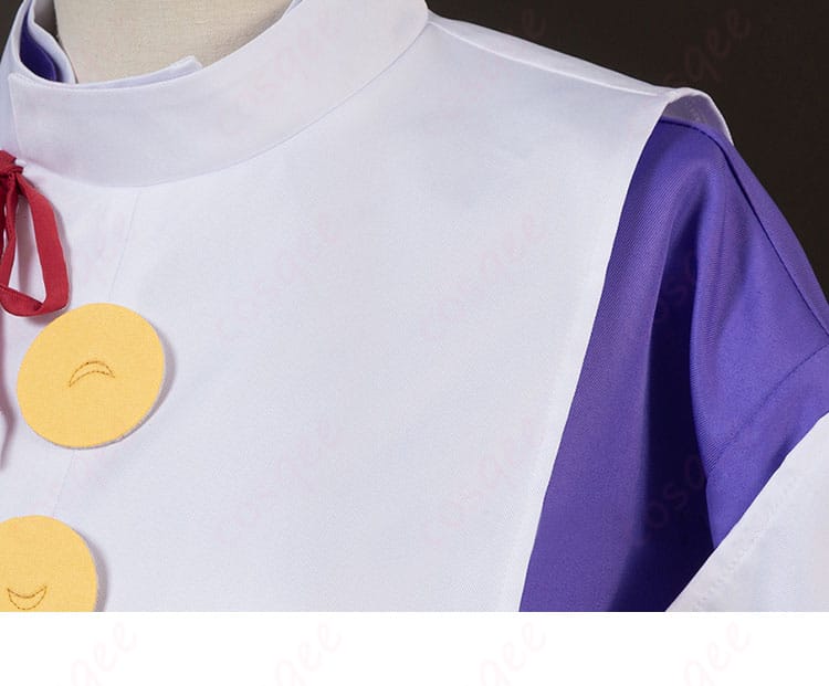 北条時行コスプレ衣装の肩袖部分の装飾ディテール。細部にわたるこだわりのデザインを見逃さないでください。