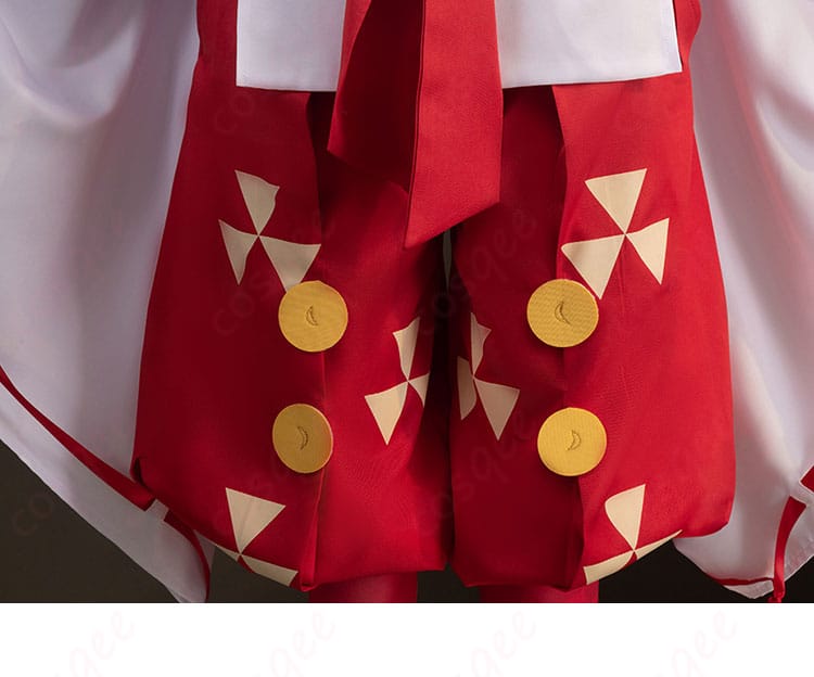 「逃げ上手の若君」北条時行コスプレ衣装のズボンの装飾ディテール。精密な縫製とデザインに注目。