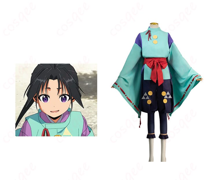 北条時行 コスプレ衣装 逃げ上手の若君 商品正面とキャラクターのコラボ画像