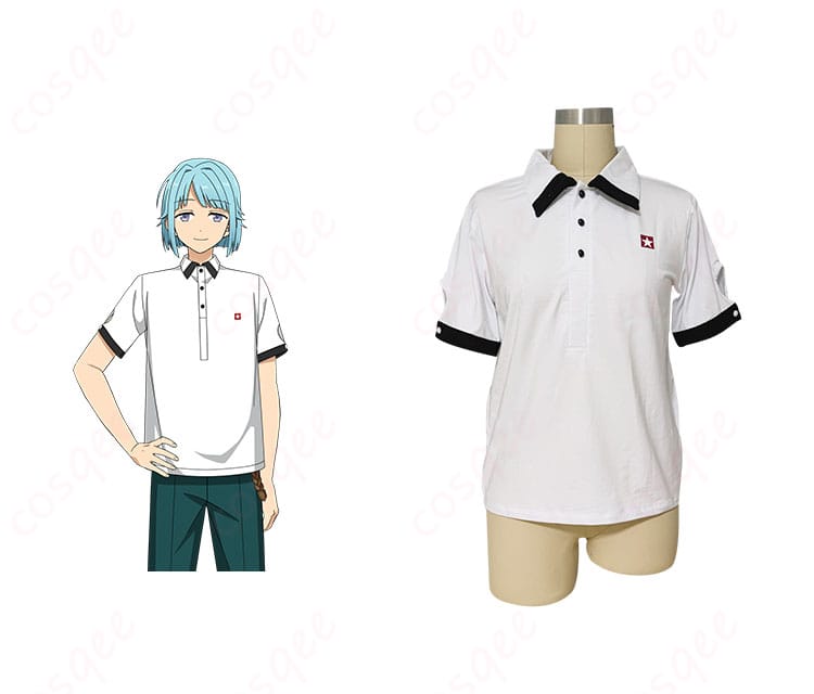 紫之創 コスプレ衣装 あんさんぶるスターズ! 商品正面とキャラクターの組み合わせ画像 - 春~夏私服スタイル