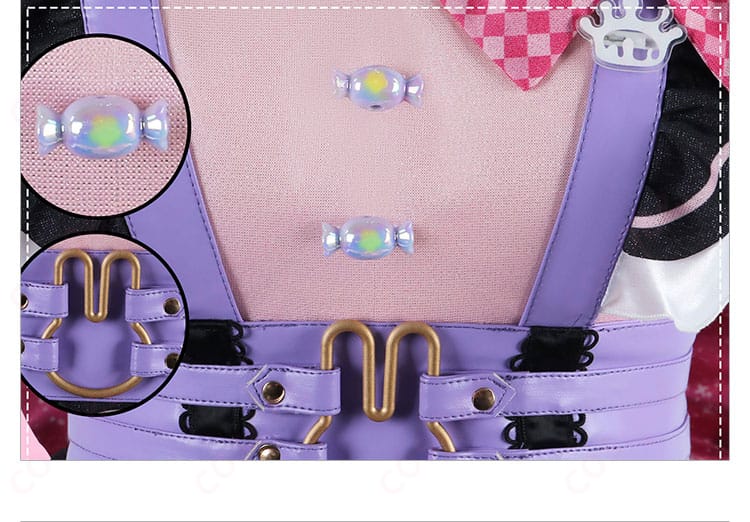 衣襟とウエスト装飾のディテール - メイド衣装の上品な襟とウエスト部分のディテール。