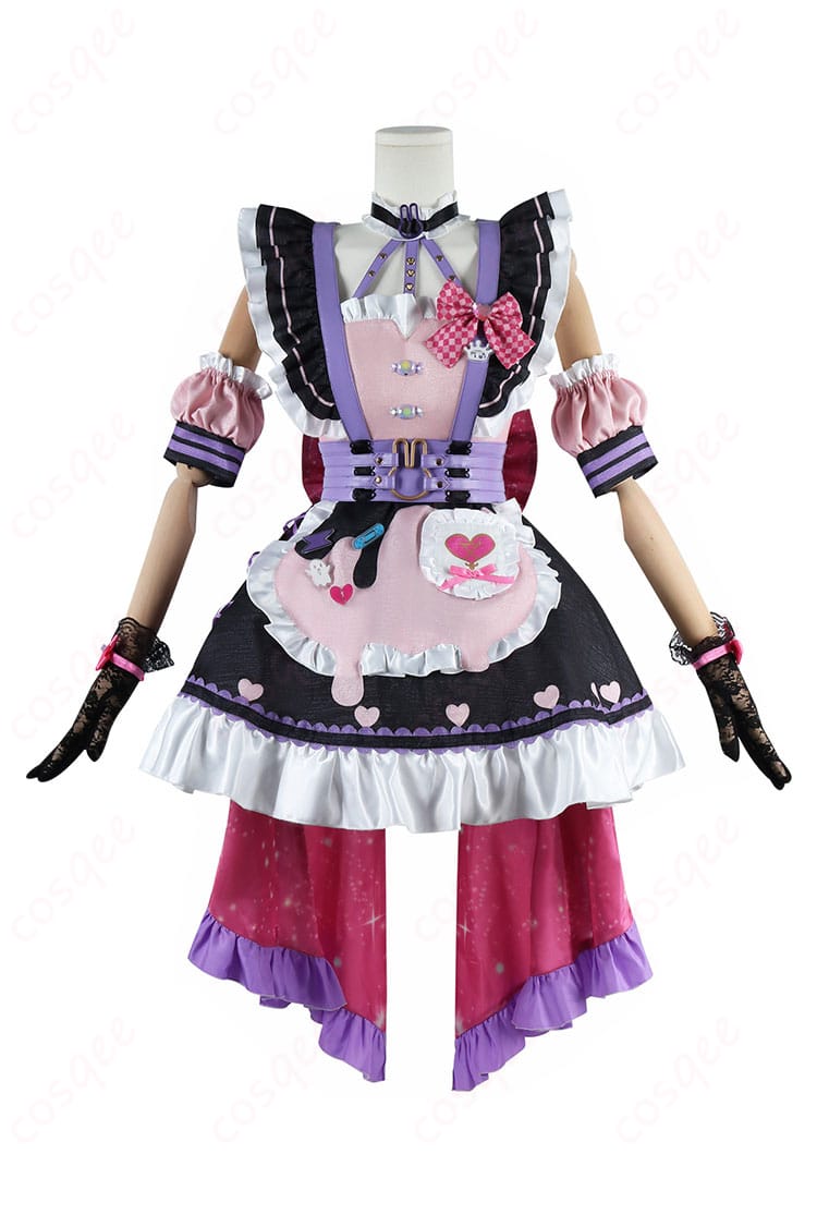 商品正面図 - 新メイド衣装コスプレ衣装の正面、ディテールまでしっかり再現!