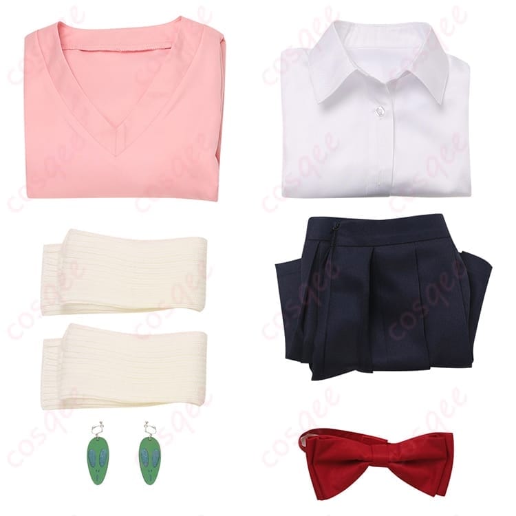 ダンダダン 綾瀬桃の学園制服コスプレ衣装 かわいさ引き立つ小物付きで写真映え - 6枚目の画像